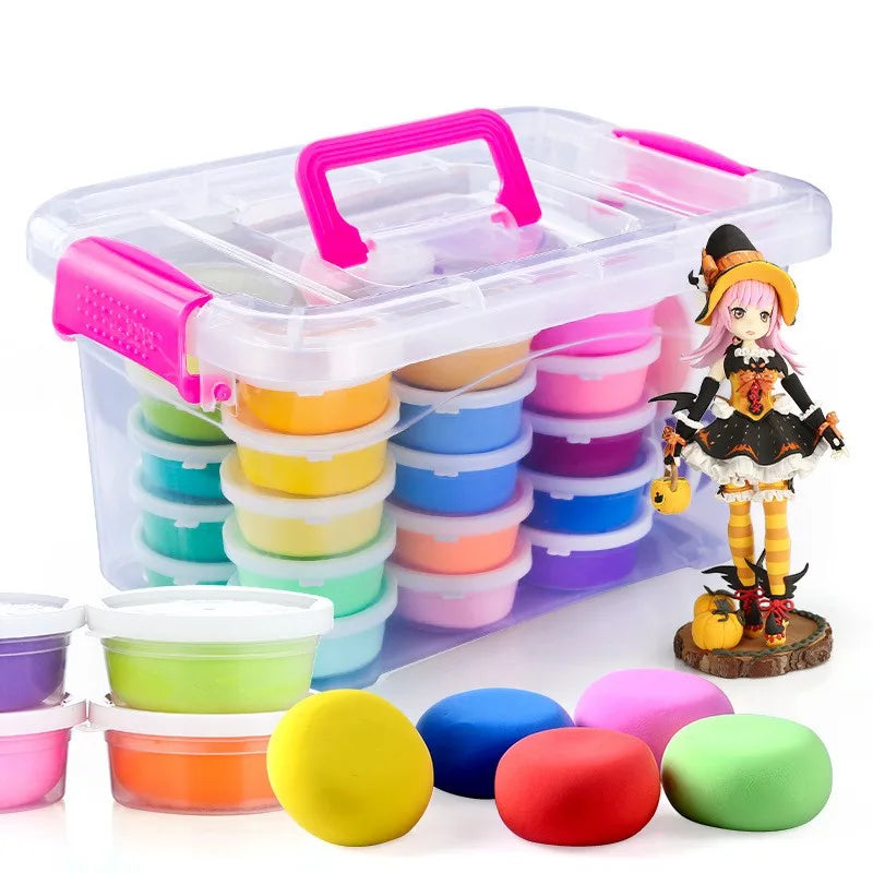 MOTOHOOD 36 Colors DIY Light Clay Intelligent Plasticine And Tools kit Sets Modeling Polymer Clay Slime Toy For Kids Gift