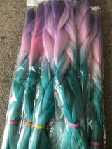 Luxury ForBraiding 3pcs bulk buy Henlon 24inch 60cm Folded Two Three Tone Color Ombre Braiding Synthetic Jumbo Braids