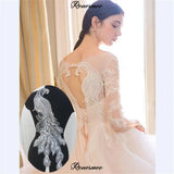 1 Piece Phoenix Neckline Lace Applique Ivory Lace Collar Big Patch for Fabric Apparel Sewing On Home Textiles Wedding Dress SX60