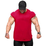 Brand mens Sleeveless shirts Summer Cotton Slim Fit Men Gyms Tank Top Clothing Bodybuilding Undershirt Fitness tops tees