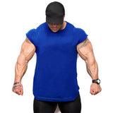 Brand mens Sleeveless shirts Summer Cotton Slim Fit Men Gyms Tank Top Clothing Bodybuilding Undershirt Fitness tops tees