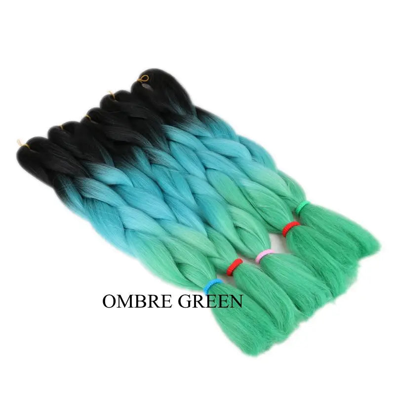 Luxury ForBraiding 3pcs bulk buy Henlon 24inch 60cm Folded Two Three Tone Color Ombre Braiding Synthetic Jumbo Braids