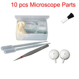 10pcs/11pcs Microscope Parts Tweezers Cover Glass Slides Paper Cloth Lamp Microscope Accessories For Making Specimen