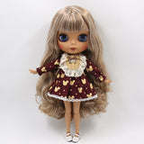 ICY DBS Blyth doll joint body brown mix blonde hair hair 30cm 1/6 bjd toy girls gift