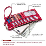 Womens Wallets Card Holder Female Long Fashion Style Genuine Leather Wallet Coin Purse Ladies Designer High Quality Clutch Bag