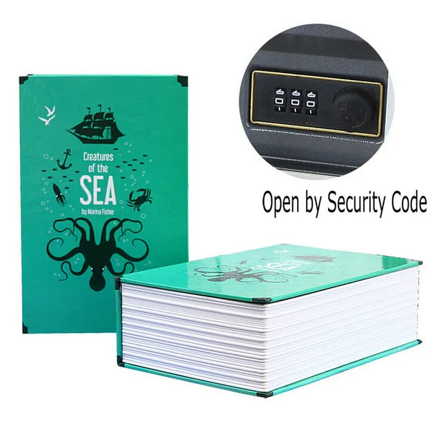 18x11.5x5.5cm Combination Lock Hidden-Safe Box Safe Box Strongbox Steel Simulation Book Home Office Money Phone Safe Storage Box