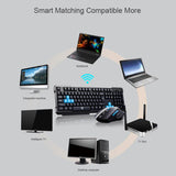 Keyboard Mouse Combos Waterproof Multimedia 2.4GHz Wireless Gaming Keyboard USB Cordless Mous NK-Shopping