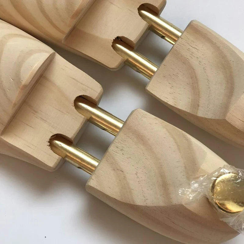 Twin Tube High - grade Solid Wood Spring New Zealand Pine Wood Adjustable Shoe Shaper Men's Shoe Tree