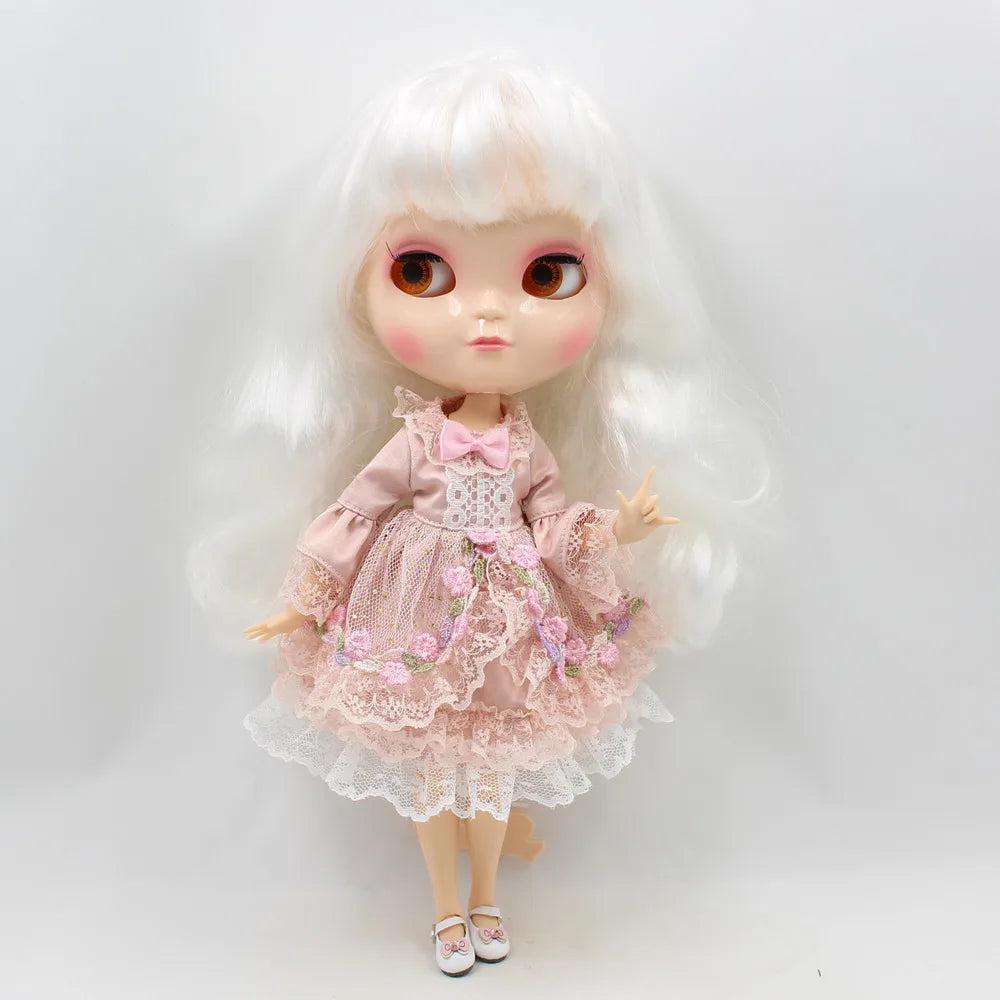 ICY DBS Blyth Doll dress 1/6 toy Clothes Lovely delicate lace princess skirt bow bjd outfits