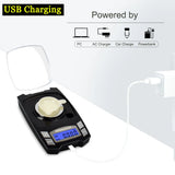 NEWACALOX 50g/100g x 0.001g USB Charging Jewelry Scale LCD Digital Pocket Precision Electronic Scale Medicinal Lab Balance Weigh