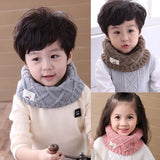 Baby Scarf Winter Neck Warmer for Kids Children Boys Girls Woolen Knitted Mustache Solid Scarves Plaid Fashion