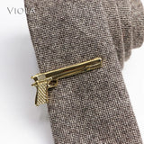 Mens Tool Box Luxury Cool Weapon Clamp Copper Stainless Metal Clip Sword Gun Anchor Tie Bar Male Necktie Clasp Gift Accessory