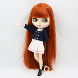 ICY DBS Blyth Doll 1/6 bjd toy 30cm red brown Hair white skin joint body matte face girl gift ob24 anime doll