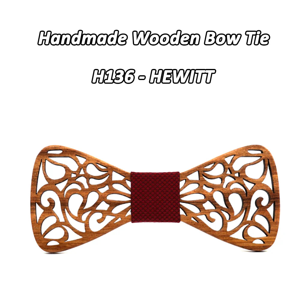 Mahoosive New Floral Wood Bow Ties for Men Bowtie Hollow Butterflies Wedding suit wooden bowtie Shirt krawatte Bowknots Slim tie