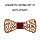 Mahoosive New Floral Wood Bow Ties for Men Bowtie Hollow Butterflies Wedding suit wooden bowtie Shirt krawatte Bowknots Slim tie