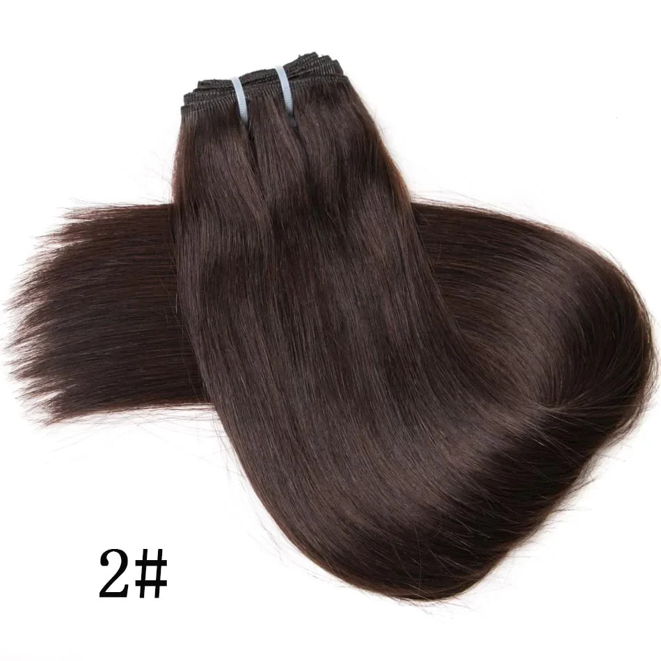 Straight Blonde Human Hair Weave Brazilian Remy Human Hair Weft Extensions 18-28" Highlight Ombre Human Hair Weft #613