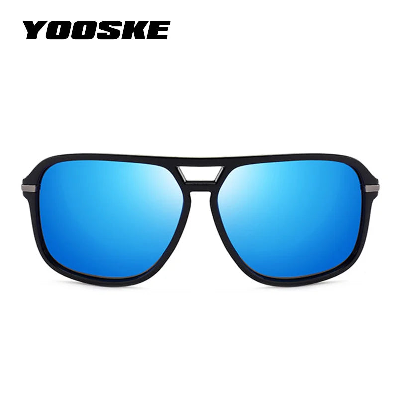 YOOSKE Classic Polarized Sunglasses Men Driving Brand Design Sun Glasses Man Mirror Retro High Quality Sunglass Goggles