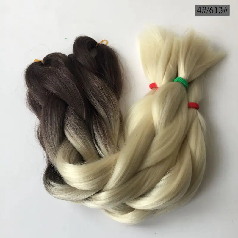 Luxury ForBraiding 3pcs bulk buy Henlon 24inch 60cm Folded Two Three Tone Color Ombre Braiding Synthetic Jumbo Braids