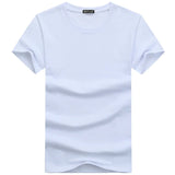 Casual Style Plain Solid Color Men's T-shirts Cotton Navy Blue Regular Fit T-shirts Summer Tops Tee Shirts Man Clothing 5XL