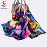 [BYSIFA] New Luxury Pure Silk Scarf Shawl Women Spring Autumn Long Scarves Ladies Brand 100% Silk Neck Scarf Foulard 175*52cm