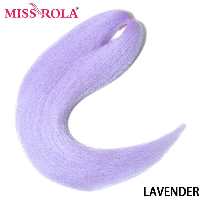 MISS ROLA Synthetic Kanekalon Hair Jumbo Braids 24 Inches100g Yaki Straight Hair Extension Pre Stretched Blonde Pink Wholesale