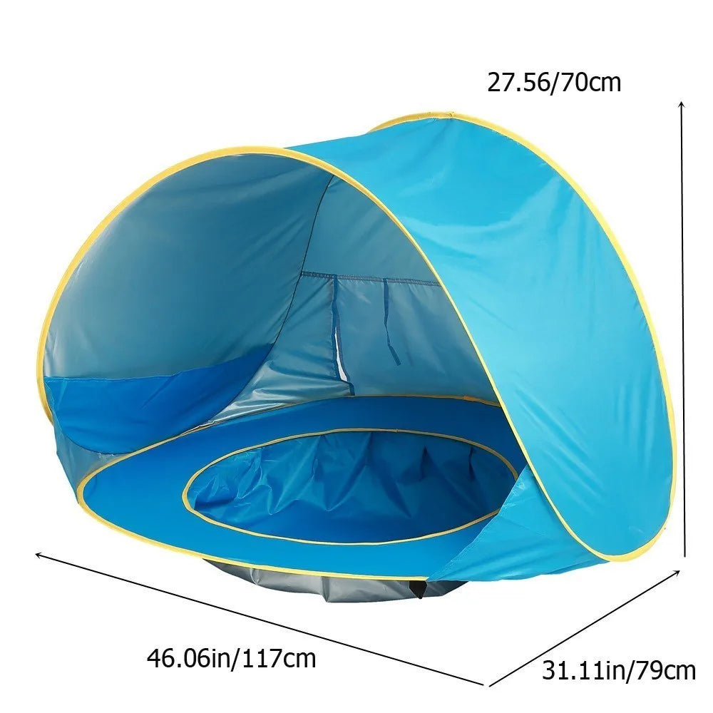 UPF 50+ Baby beach tent  Waterproof Sun Shelter UV-protecting Sunshelter with Pool Kid Outdoor Camping Sunshade Beach sunshelter