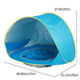 UPF 50+ Baby beach tent  Waterproof Sun Shelter UV-protecting Sunshelter with Pool Kid Outdoor Camping Sunshade Beach sunshelter