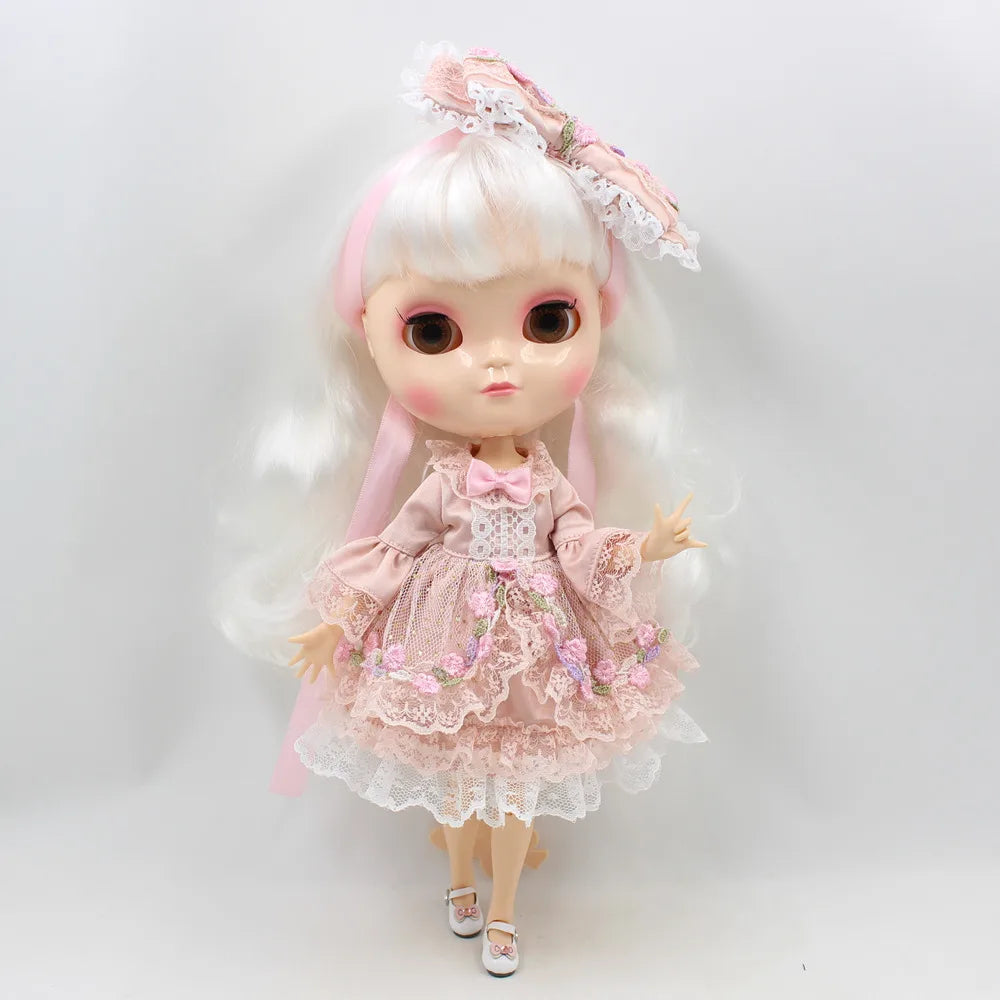 ICY DBS Blyth Doll dress 1/6 toy Clothes Lovely delicate lace princess skirt bow bjd outfits