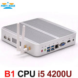 Fanless 4K HTPC TV Box Nuc Computer Barebone Mini PC I5 4200u with Intel Core i5 4200U Max 16G RAM 512G SSD 1TB HDD Windows 10