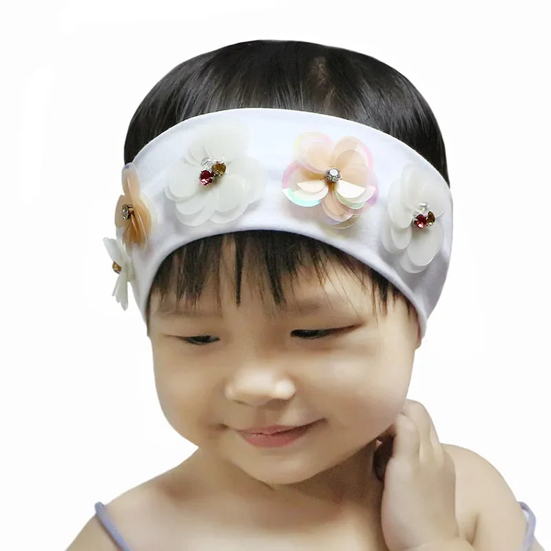 GZHilovingL 2018 Baby Girls Kids Soft Cotton Floral Headbands Headwear Spring Summer Child Hair band Accessories Photography