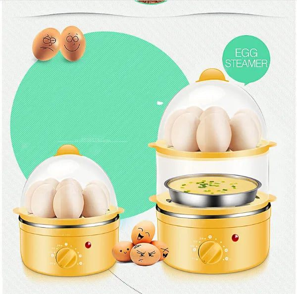 Electrical Egg Steamer 30 Minutes Timer Auto Power Off Dry-Fire Protection Mini Breakfast Maker Children Food Cooker