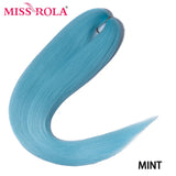 MISS ROLA Synthetic Kanekalon Hair Jumbo Braids 24 Inches100g Yaki Straight Hair Extension Pre Stretched Blonde Pink Wholesale