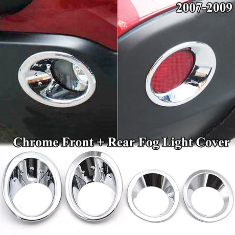 For Nissan Qashqai J10 2007 2008 2009 - 2013 Chrome Front Rear Fog Light Door Bowl Handle Side Mirror Cover Trim Accessories