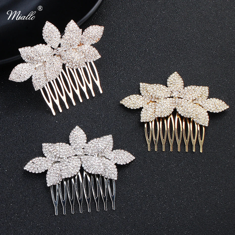 Miallo Full Austrian Crystal Hair Combs Fashion Wedding Hair Jewelry Women Hair Clips Bridal Hairpins Hairstylist Designer