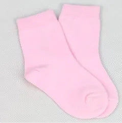 20 Pieces=10 Pairs Children Socks Spring&Autumn Cotton High Quality Candy Colors Girls Socks With Boys Socks 1-9 Year Kids Socks