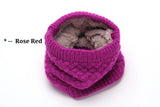 Female Warm Cashmere Tube Scarf Children Knitted Cowl Neck Shawls Wraps Scarves Men Women Winter Scarf Wool Collar Neck Warmer