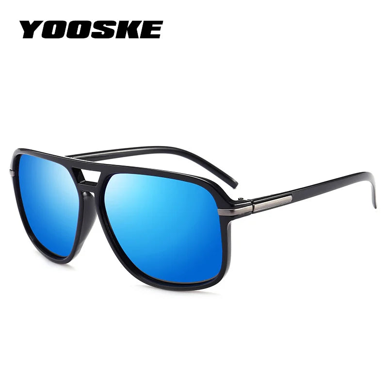 YOOSKE Classic Polarized Sunglasses Men Driving Brand Design Sun Glasses Man Mirror Retro High Quality Sunglass Goggles