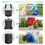 ORIA Outdoor Pet Dog Carrier Bag Dog Training Pouch Pet Out Waist Bag with Adjustable Strap Dog Bowl Waterproof Storage Bags