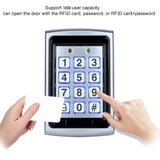 RFID Metal Access Control Keypad Waterproof Rainproof Cover Outdoor Door Opener Electronic Lock System 10pcs EM4100 Keychains