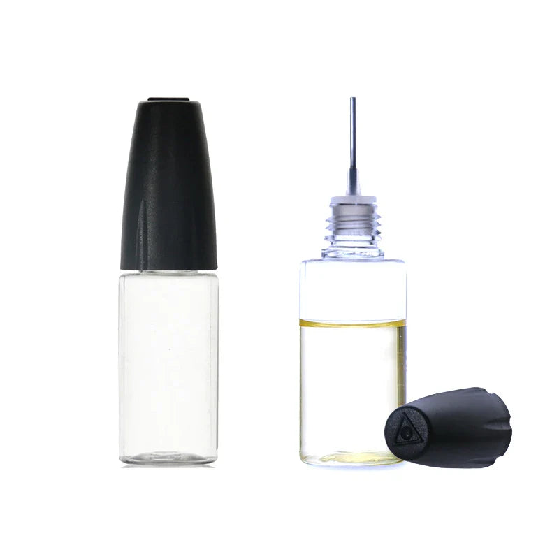 100Pcs 10ML 15ML 20ML 30ML PET Clear Vial With Long Thin Tip Dropper Bottle For Empty Oil Accessories Liquid Jar