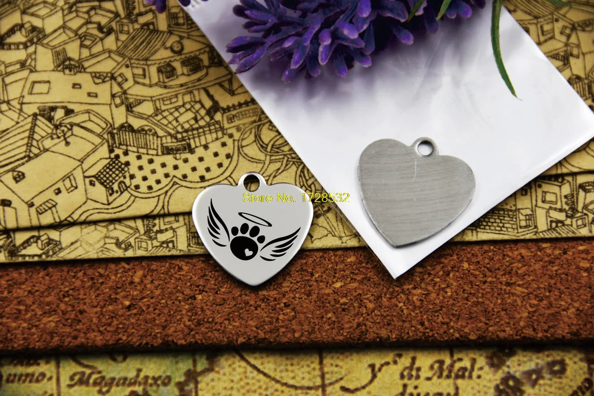 10pcs--stainless steel charms pet memorial, paw print, pet loss, rainbow bridge,for necklace/bracelet/keychain DIY jewelry