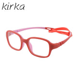 Kirka Flexible Myopia Optical Children Glasses Frame Solid TR90 Rubber Diopter Transparent Kids Glasses Soft Eyewear Eyeglasses