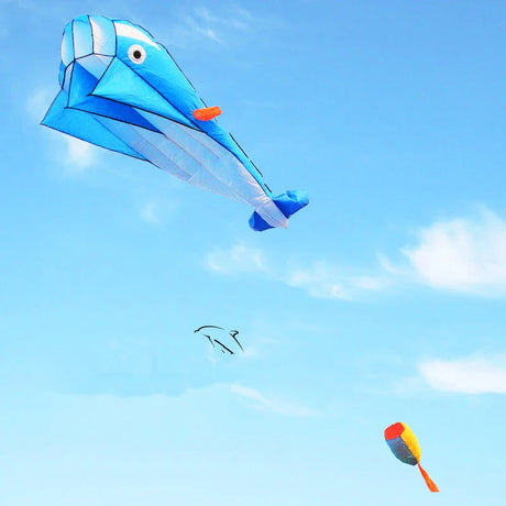 free shipping large dolphin kite flying soft kites line ripstop nylon outdoor toys octopus kite factory alien inflatable kites