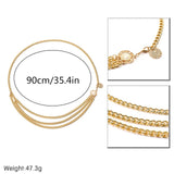 Sexy Bikini Beach Multilayer Waist Belt Chain Long Tassel Coin Pendant Harness Belly Chains for Women Waistbands Body Jewelry