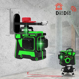 12 Lines 3D Green Laser Level Horizontal And Vertical Cross Lines Indoors and Outdoors