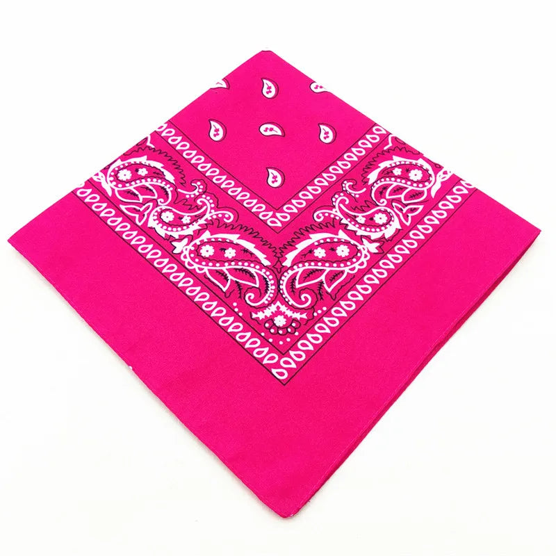 12pcs Polyester Cotton Cashew Flower Hip-hop Bandanas For Women Pocket Square Head Neck Scarf Wristband Handkerchief Men