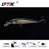 FTK Fishing Lure 1 pc  Bass Lure 100mm/12g Floating Hook Accessories Sinking Wobblers Hard Lure 3D Eye Fishlike Slow Floater HF