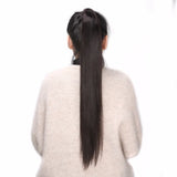 BHF 100% Human Hair Ponytail Brazilian Remy Ponytail Wrap Around Horsetail wig 120g Hairpieces Natural Straight Tails