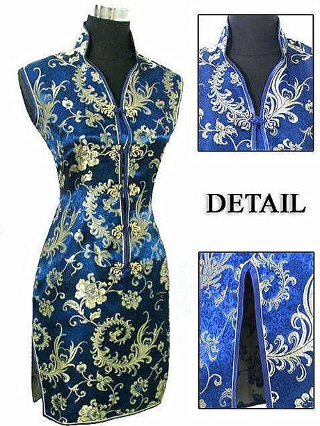 Promotion Purple Traditional Chinese Lady Silk Cheongsam Qipao Prom Club Dress Totem&Flower Size S M L XL XXL XXXL WC173