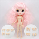 ICY DBS Blyth Doll 1/6 bjd ob24 joint body Pink hair afro hair 30cm nude doll white skin super black skin anime girls gift